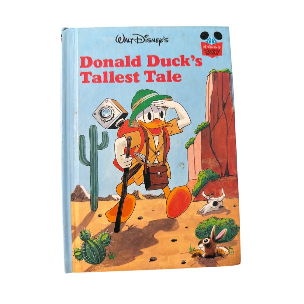 Disney Donald Duck's Tallest Tale Wonderful World of Reading Hardcover Book VTG